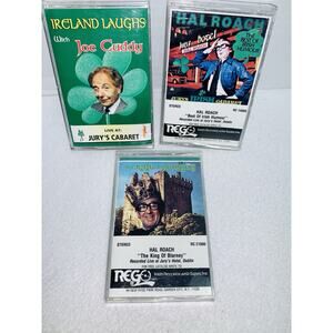 3 Tapes Lot Ireland Laughs w Joe Cuddy Hal Roach Jurys Cabaret Cassette Tapes